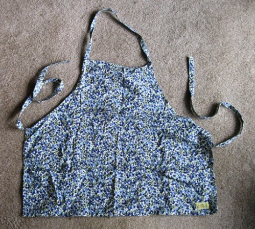 An apron decorated with wild blueberries also was among the gifts over the years. Photo by Keith Michaud