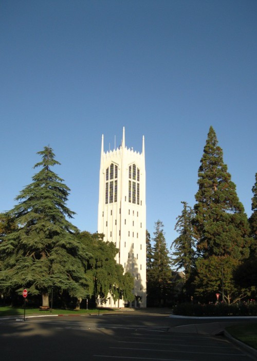 Robert E. Burns Tower is a landmark for the campus and surrounding community.